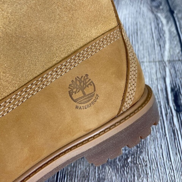 Timberland Womens Waterproof Roll Down Teddy Fleece Wheat TB08329R - Picture 8 of 8